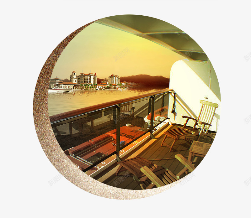 地产广告元素圆圈中的阳台png免抠素材_新图网 https://ixintu.com png图片 免费png元素 地产广告元素圆圈中的阳台 湖岸 湖畔 远处的房子