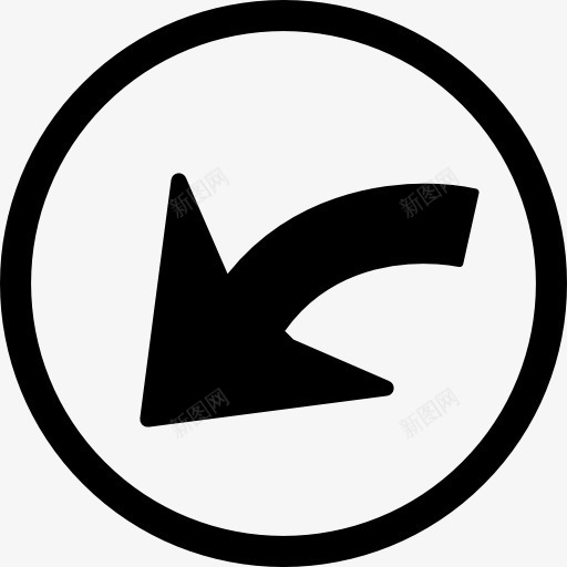 撤消导航箭头一圈图标png_新图网 https://ixintu.com 圆圈 基本程序 导航 接口 撤消 箭头