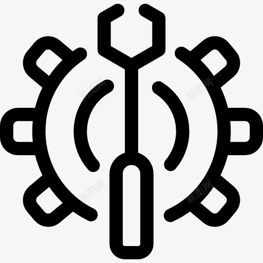 汽车维修服务图标png_新图网 https://ixintu.com 修理 工具 扳手 车库 齿轮