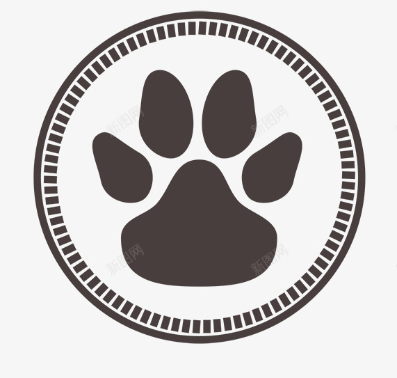 脚印png免抠素材_新图网 https://ixintu.com 剪贴纸 圆圈 扁平 猫印