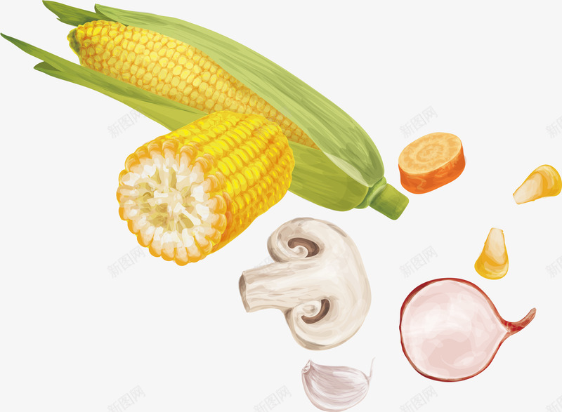 立体卡通蔬菜png免抠素材_新图网 https://ixintu.com 健康绿色的蔬菜 新鲜的蘑菇切片 有机蔬菜 洋葱切片 洗蔬菜 清洗完毕的玉米切面 矢量源文件 蔬菜Q版