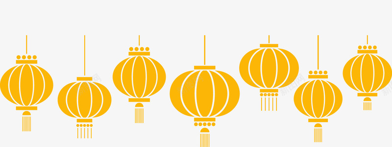 扁平中国风灯笼png免抠素材_新图网 https://ixintu.com 中国风 扁平 灯笼 节日素材 装饰灯笼