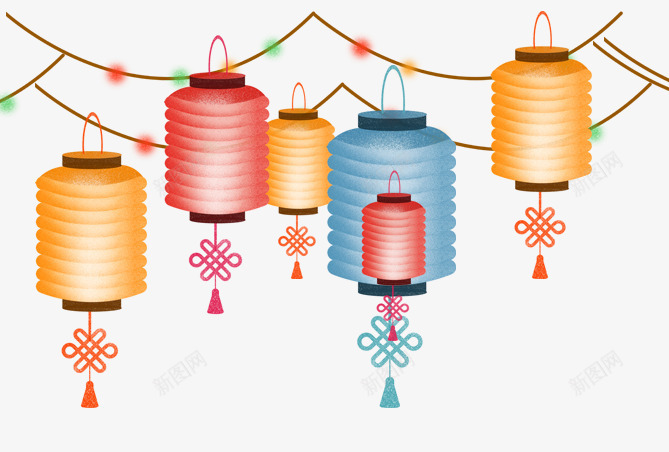 手绘装饰新年灯笼png免抠素材_新图网 https://ixintu.com 手绘 插画 新年装饰 新春佳节 灯笼 装饰图案