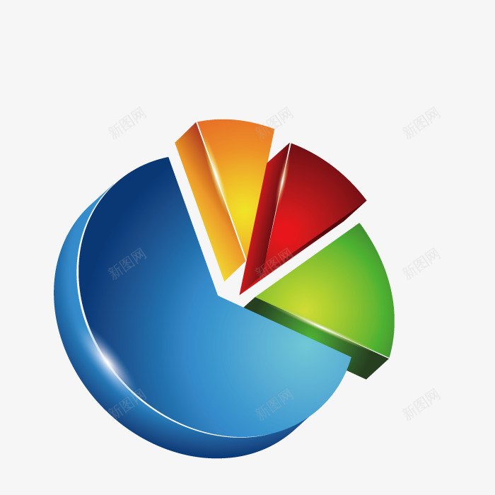 科技扇形统计图png免抠素材_新图网 https://ixintu.com 信息 图形 数据 时尚 标示 模型 装饰