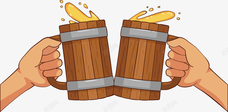 手拿酒杯干杯png免抠素材_新图网 https://ixintu.com 啤酒派对 啤酒节 干一杯 干杯 派对海报 狂欢派对 矢量png
