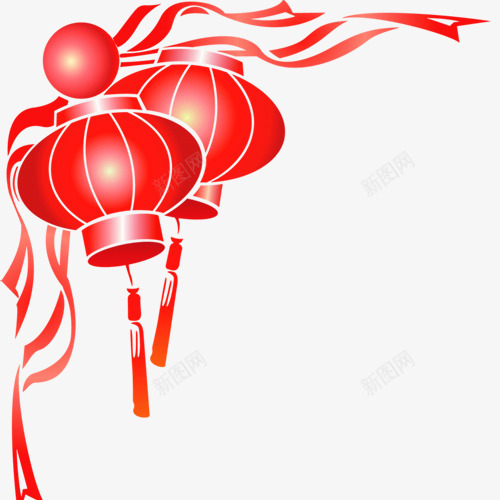 红色手绘灯笼国庆png免抠素材_新图网 https://ixintu.com 国庆 春节 灯笼 红色