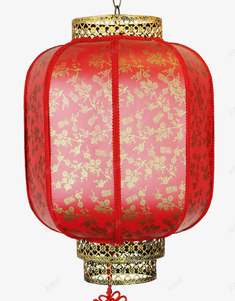 金色花纹金属红灯笼png免抠素材_新图网 https://ixintu.com 中国结 中国风灯 红灯笼 金属 金色花纹