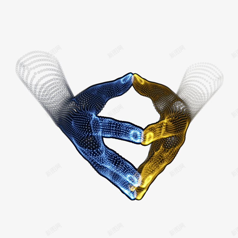握手人工智能手模型矢量图eps免抠素材_新图网 https://ixintu.com 人工智能 创意 手势 手指 手模型 握手 未来 点线 科技 粒子 透明 矢量图