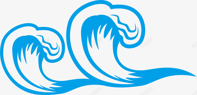 蓝色海浪矢量图ai免抠素材_新图网 https://ixintu.com 卡通 大海浪 日本海浪 日本海浪图 海浪 蓝色 矢量图