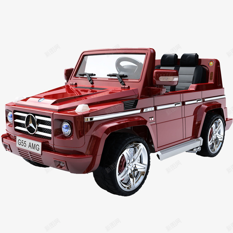红色奔驰png免抠素材_新图网 https://ixintu.com 交通工具 奔驰 汽车 车
