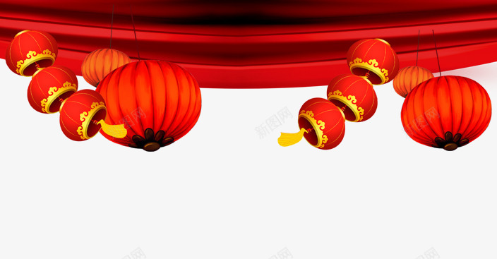 中国风古典喜庆节日灯笼psd免抠素材_新图网 https://ixintu.com 中国风 古典 喜庆 帘子 灯笼 红灯笼 舞台 节日