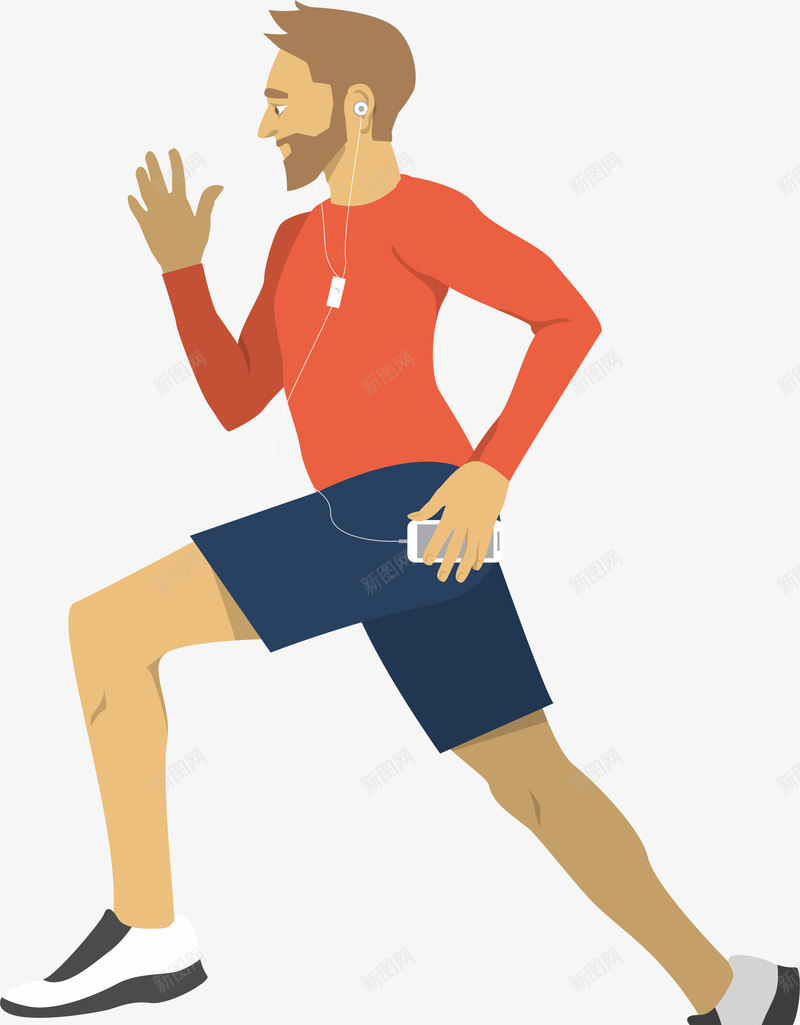 户外跑步的人矢量图ai免抠素材_新图网 https://ixintu.com 健康 健身 卡通 晨跑 运动 矢量图