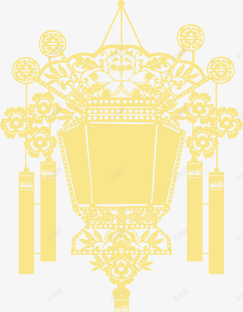 黄色灯笼元宵节png免抠素材_新图网 https://ixintu.com 元宵节 灯笼 黄色