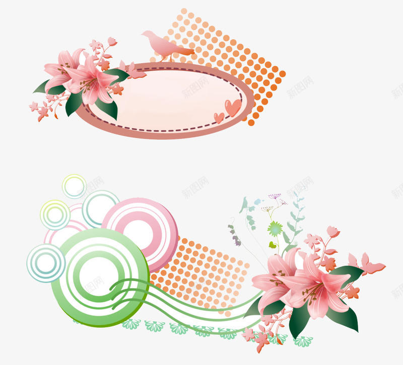 百合图案背景壁纸psd免抠素材_新图网 https://ixintu.com 圆圈 小鸟 底纹边框 手绘百合 手绘花纹 白百合 百合 百合图案 百合移门 精美花纹 花纹 花纹背景 花边花纹