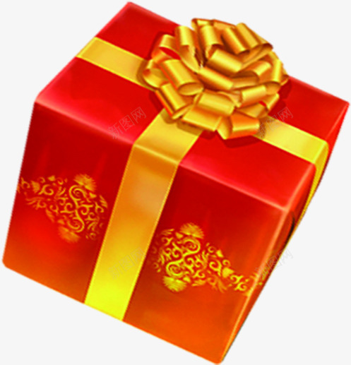 喜庆礼盒新年展架png免抠素材_新图网 https://ixintu.com 喜庆 新年 礼盒