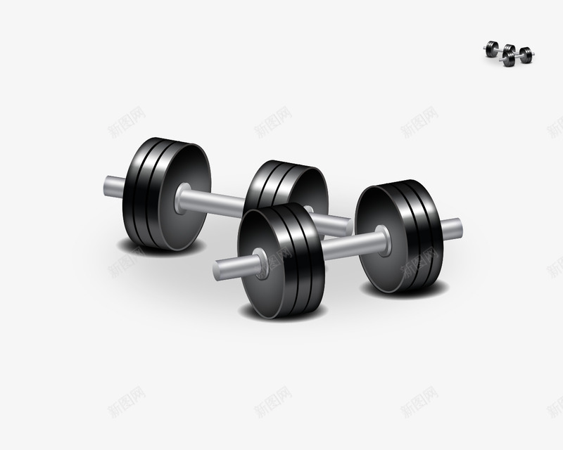 3D立体哑铃模型png免抠素材_新图网 https://ixintu.com 3D 健身 哑铃模型 立体 运动