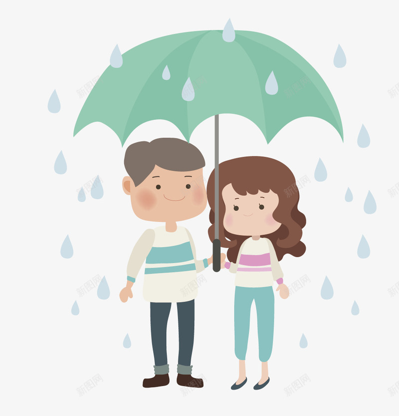 七夕情人节浪漫手绘情侣psd免抠素材_新图网 https://ixintu.com 七夕 七夕情人节浪漫手绘情侣 下雨 情人节 情侣 手绘 浪漫 雨伞