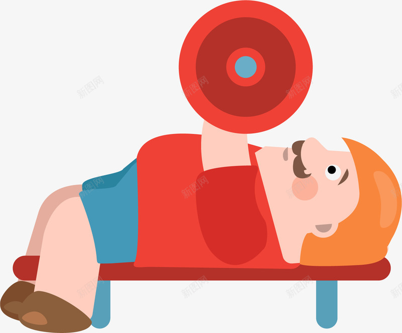 卡通健身人物人物矢量图ai免抠素材_新图网 https://ixintu.com 健康减肥 健身人物 健身俱乐部 健身器材广告 卡通健身人物 杠铃 矢量图