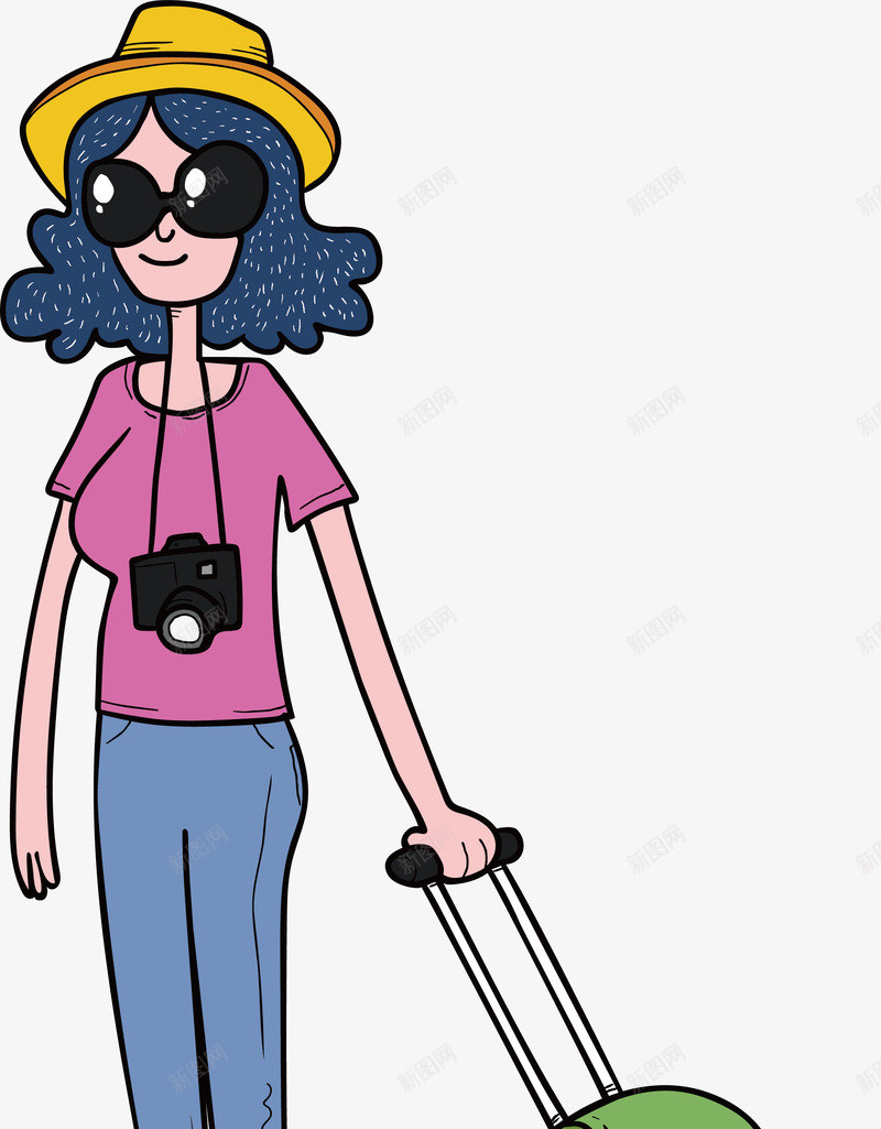 卡通旅游人物戴墨镜的背包客矢量图ai免抠素材_新图网 https://ixintu.com 一家人 休闲 出行 卡通 大包 小包 悠闲 戴墨镜的背包客 摄影 旅游人物 旅游季 旅行 相机 行李 行李箱 远行 矢量图