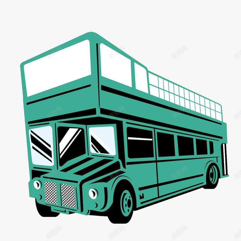 蓝色客车png免抠素材_新图网 https://ixintu.com 大客车 客车 快捷 模型 简约