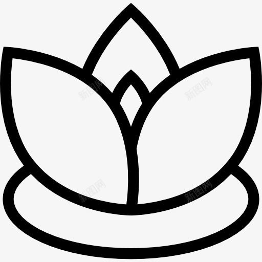 莲花图标png_新图网 https://ixintu.com 梅花 植物 自然 花 花园 荷花 莲花剪影