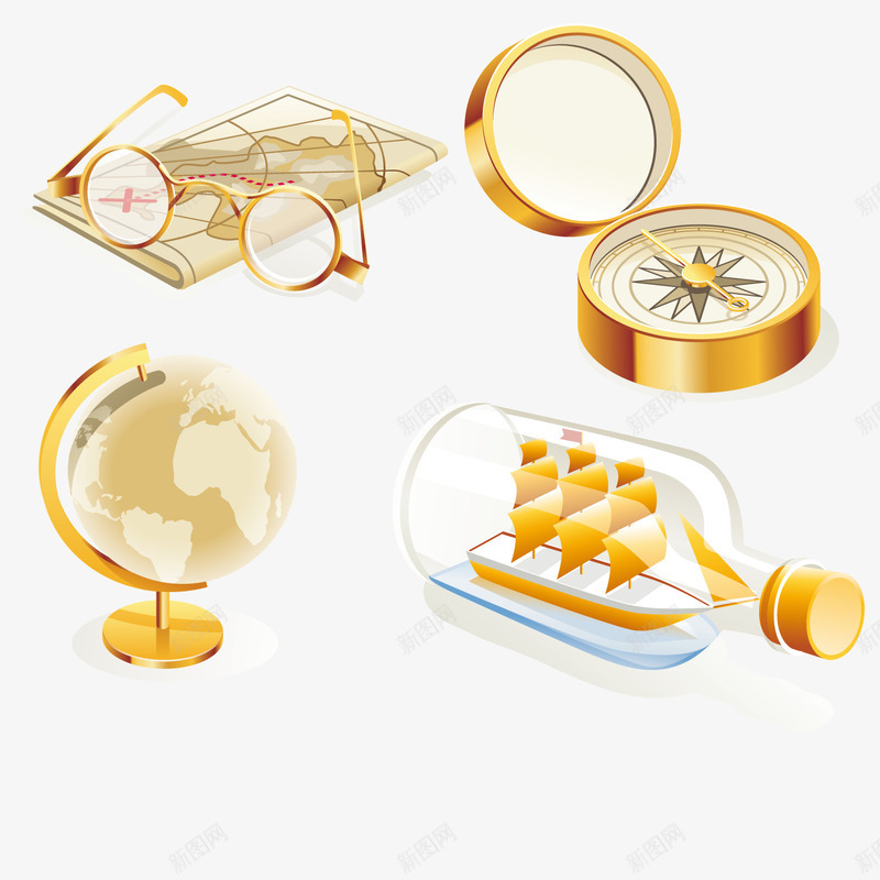 方向指南针png免抠素材_新图网 https://ixintu.com 位置导向 地球仪 形状 模型