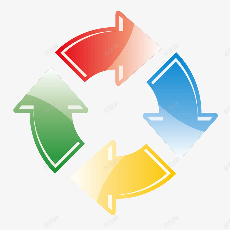 彩色质感圆圈箭头png免抠素材_新图网 https://ixintu.com 圆圈 彩色 彩色圆圈 箭头 质感