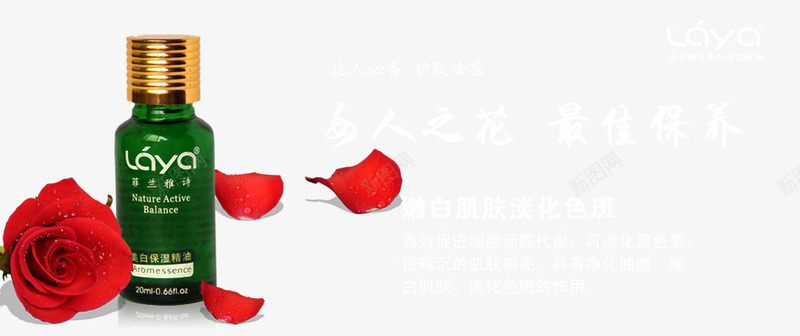 高端玫瑰精油美白护肤psd免抠素材_新图网 https://ixintu.com 产品实物 玫瑰 精油美白