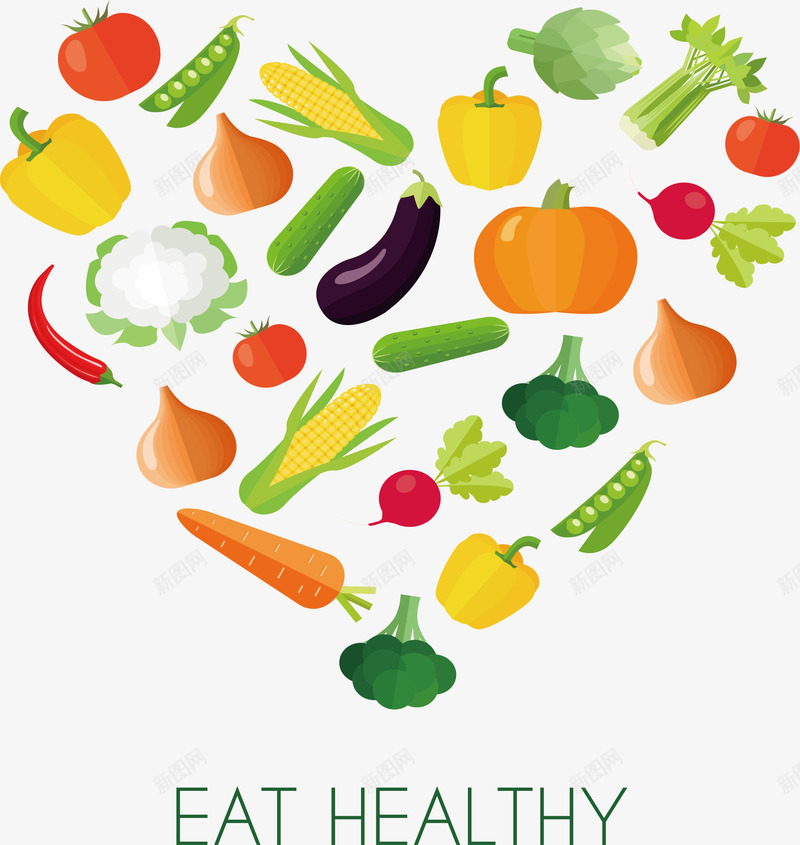健康饮食爱心拼图矢量图ai免抠素材_新图网 https://ixintu.com 健康饮食 矢量png 绿色蔬菜 蔬菜 蔬菜拼图 蔬菜爱心 矢量图