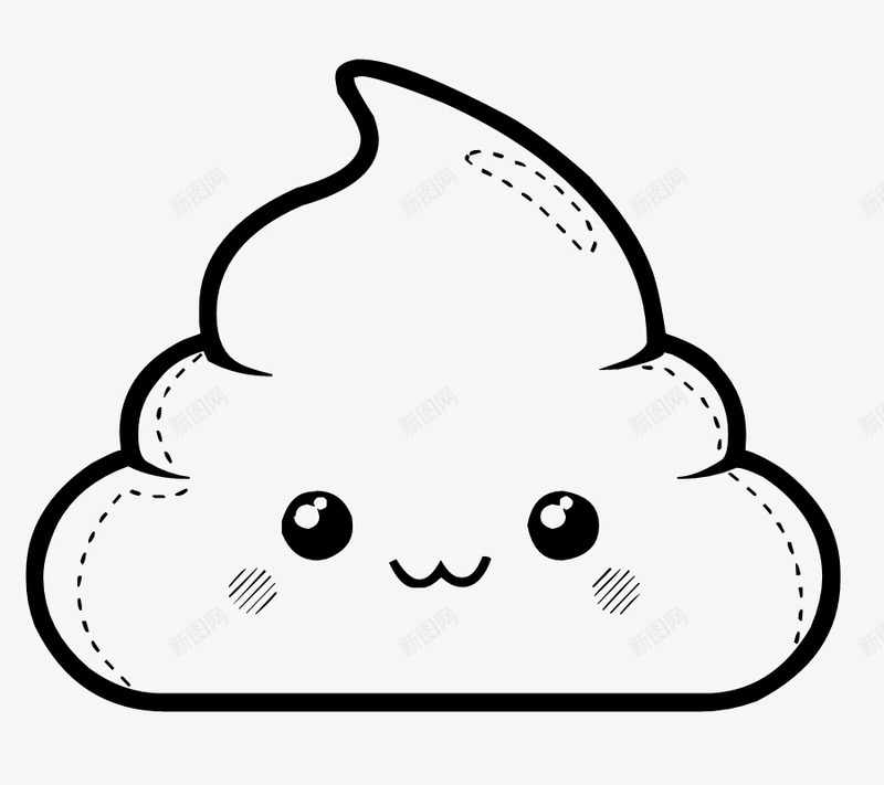 黑白手绘图案装饰图标png_新图网 https://ixintu.com 儿童 图案装饰 填色练习 简笔画 黑白手绘