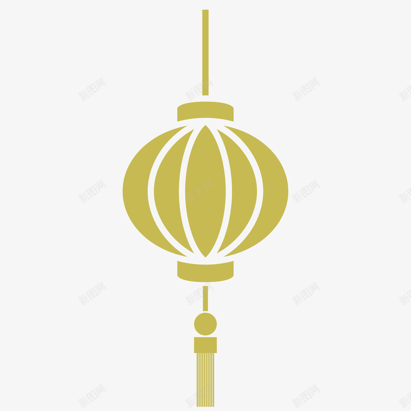 灯笼png免抠素材_新图网 https://ixintu.com 中国传统 中国风 传统习俗 圆形 悬挂 手绘 灯笼 黄色