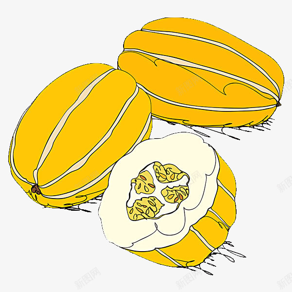西州蜜png免抠素材_新图网 https://ixintu.com 健康 商场 市场 插画 新鲜 水果 瓜类 营养 蔬果 西瓜 超市 香瓜