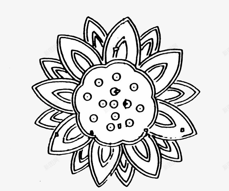 莲花图案png免抠素材_新图网 https://ixintu.com 图案 花 荷花 莲花 蓝莲花