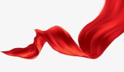 动态红色中国风彩带飘带装饰高清图片