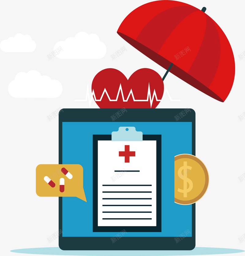 健康医疗保险矢量图eps免抠素材_新图网 https://ixintu.com 健康 健康保险 医疗 医疗保险 矢量png 移动医疗 矢量图