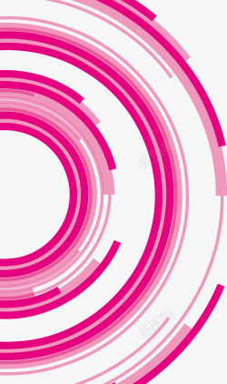 创意粉色圆圈海报矢量图素材