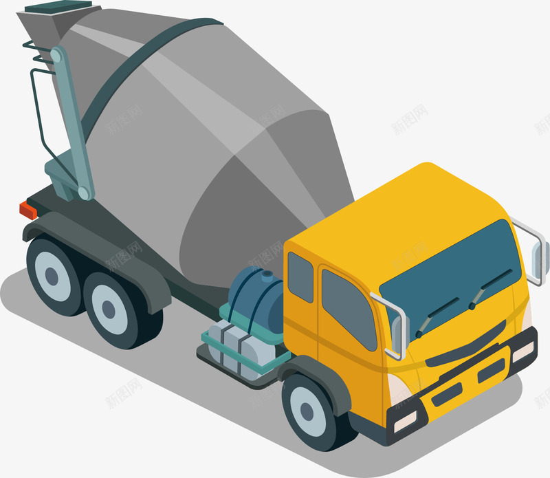 卡通水泥车矢量图ai免抠素材_新图网 https://ixintu.com 卡通 卡通小汽车 扁平汽车 水泥车 汽车模型 汽车矢量图 矢量图