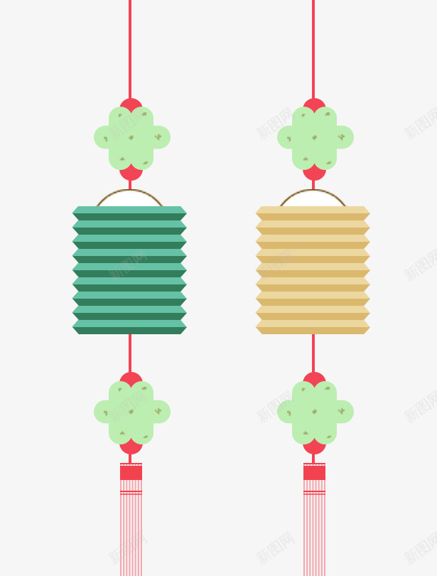 手绘扁平化灯笼png免抠素材_新图网 https://ixintu.com 动漫 动漫素材 卡通 卡通素材 扁平化 扁平化素材 灯笼 灯笼素材