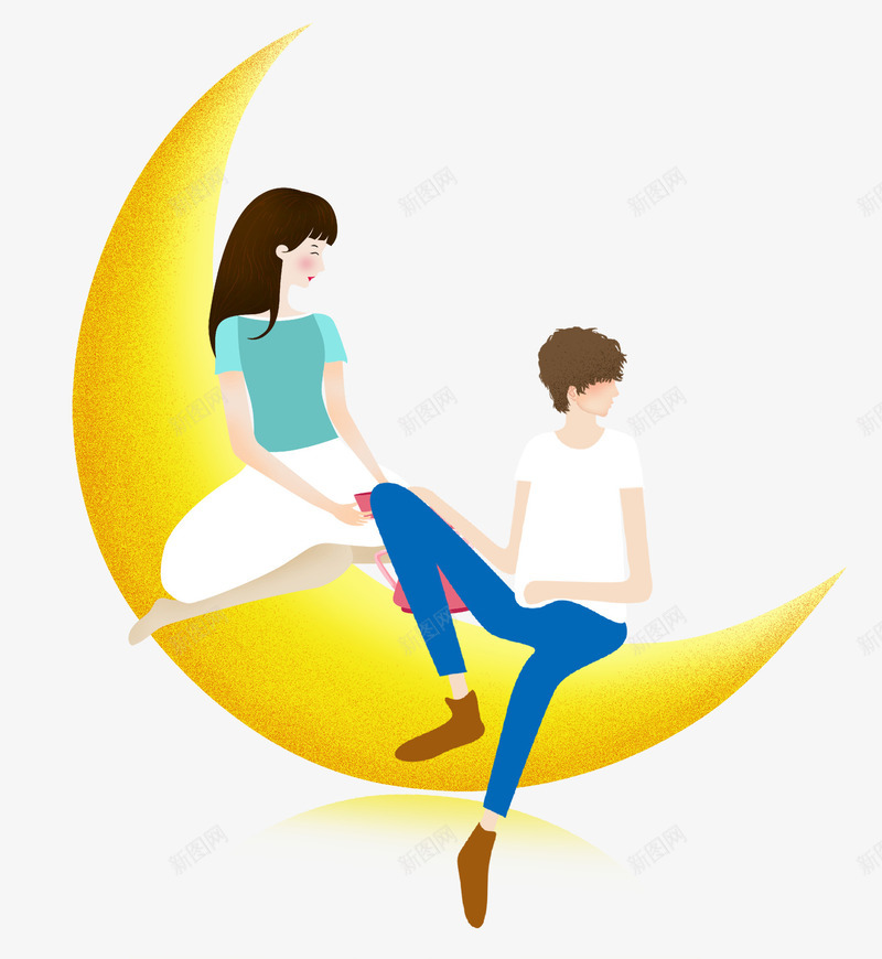 卡通手绘七夕情人节浪漫月亮psd免抠素材_新图网 https://ixintu.com 七夕 卡通 卡通手绘七夕情人节浪漫月亮 情人节 手绘 月亮 浪漫
