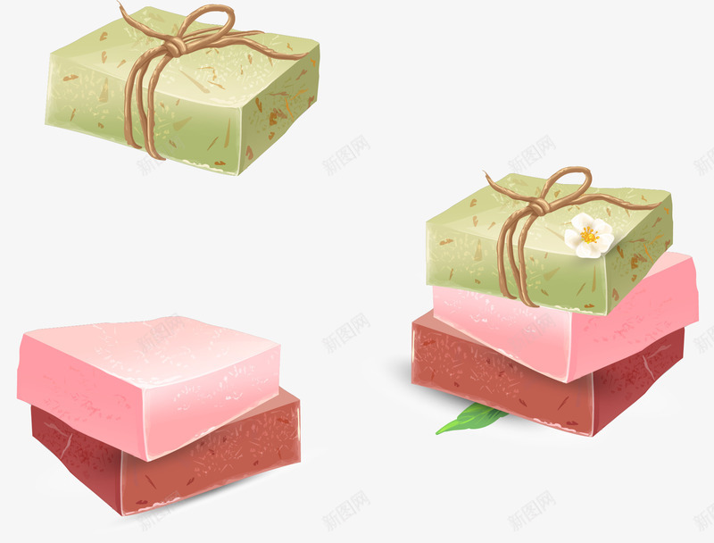 手绘手工皂png免抠素材_新图网 https://ixintu.com 三块精油皂 手工皂 手工香薰皂 手绘 精油皂 肌肤护理