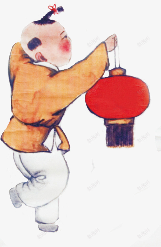 提灯笼小孩psd免抠素材_新图网 https://ixintu.com 大对话框 小孩 提灯笼 海报