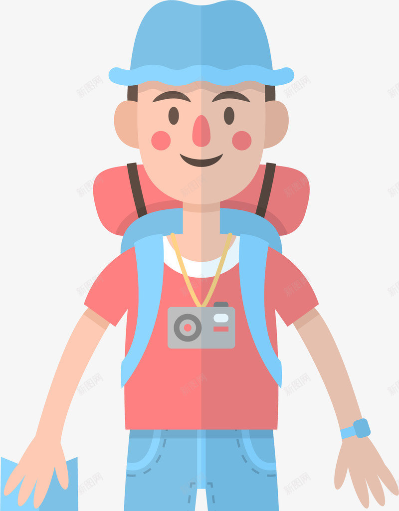 卡通探险者png免抠素材_新图网 https://ixintu.com 假期 卡通 度假 徒步 探险者 旅游 旅游者 旅行 游客 相机 背包客