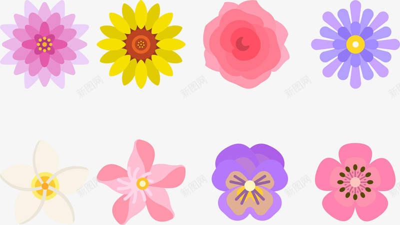手绘多彩花朵花瓣png免抠素材_新图网 https://ixintu.com 唯美 圆圈 多彩花朵 多彩花瓣 小清新 手绘花朵