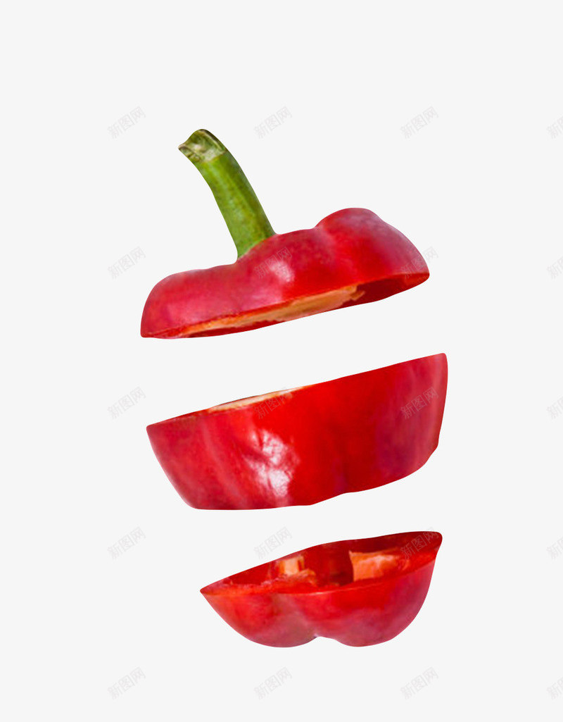 红色美味切开分离的红灯笼椒实物png免抠素材_新图网 https://ixintu.com 分开 分离 切片 植物 沟纹 红灯笼椒 菜肴 蓬松 辣椒 钟状 食物 食用