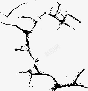 裂痕黑白元素矢量图ai免抠素材_新图网 https://ixintu.com banner装饰 促销底纹 海报装饰 裂痕 黑白 矢量图
