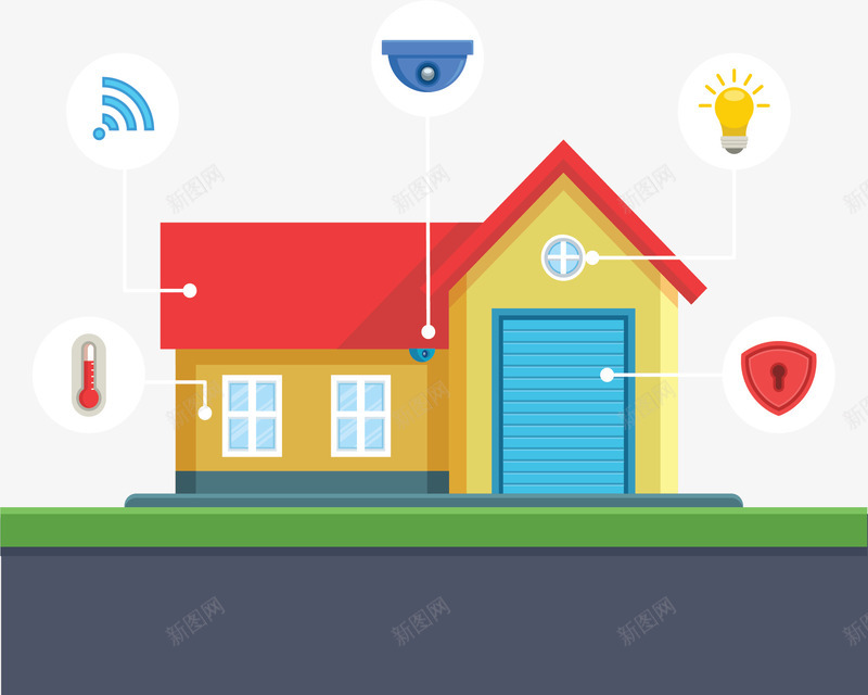 智慧房屋建造模型矢量图ai免抠素材_新图网 https://ixintu.com 房屋模型 智能房屋 模型 物联网 矢量png 高科技 矢量图
