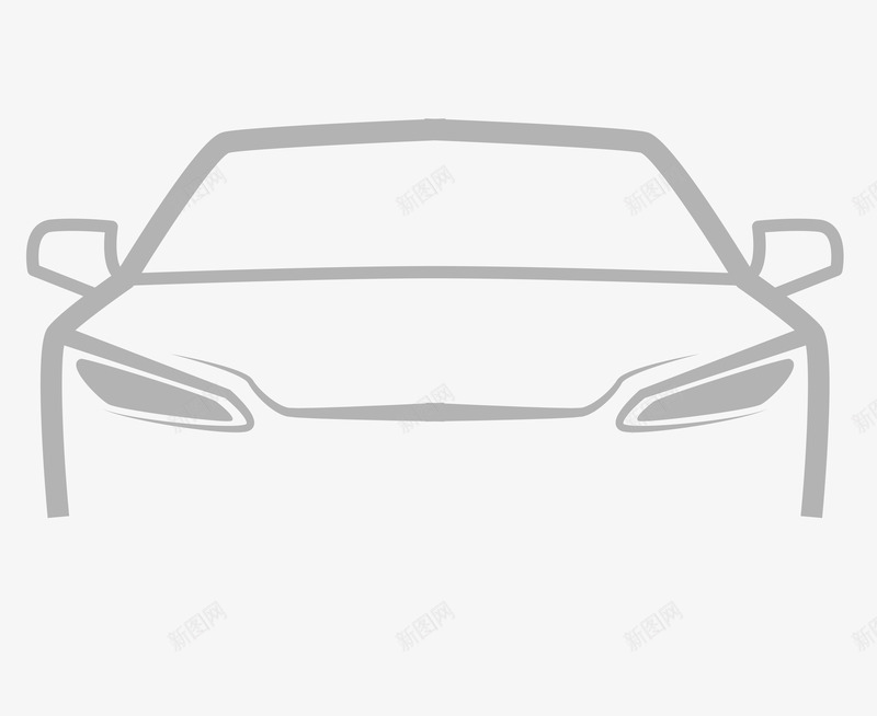 简约汽车线框png免抠素材_新图网 https://ixintu.com 汽车 汽车线框 矢量素材 简约 线框
