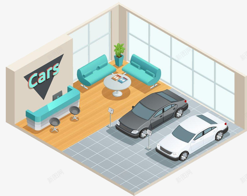 汽车商店卡通png免抠素材_新图网 https://ixintu.com 免抠 卡通 商店 汽车 素材
