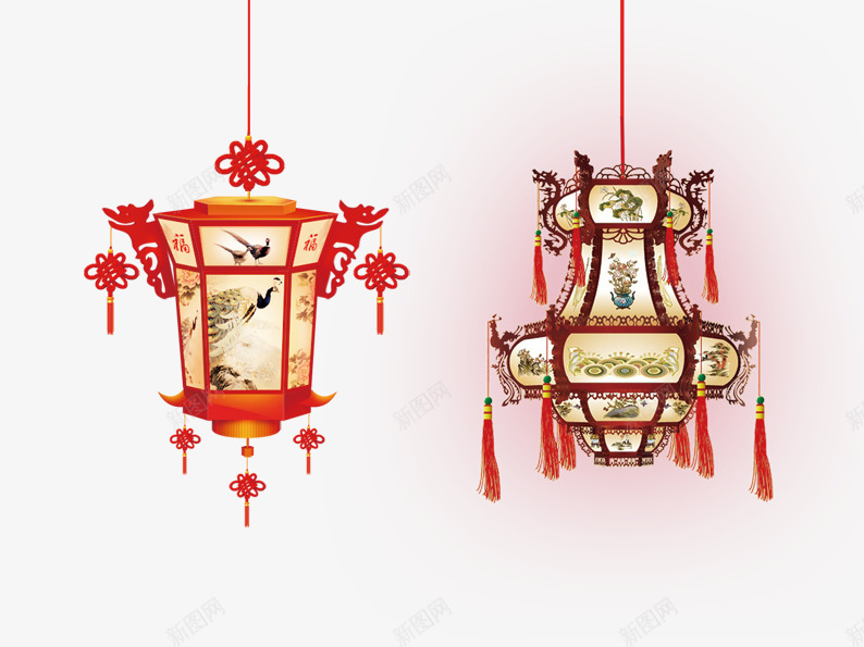 元宵节灯笼psd免抠素材_新图网 https://ixintu.com 元宵 元宵节 创意灯笼 正月十五 汤圆 灯笼 节日素材
