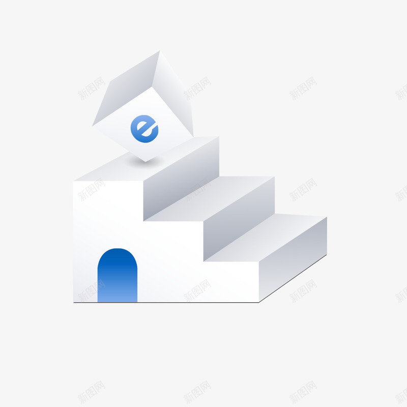 白色阶梯模型png免抠素材_新图网 https://ixintu.com 白色 白色阶梯 阶梯 阶梯模型
